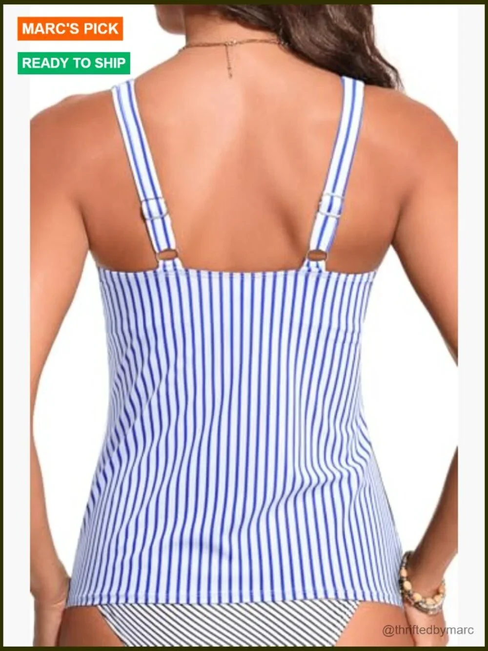 Underwire Tankini Top with Tummy Control - Twist Front Swim Top Only